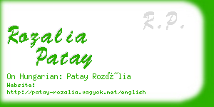 rozalia patay business card